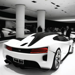 A hypercar from the 2004 version, painted in white, named Joroz