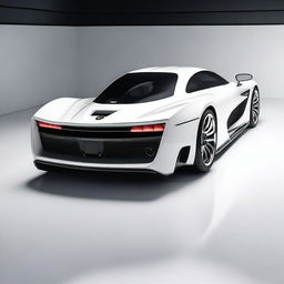 A hypercar from the 2004 version, painted in white, named Joroz