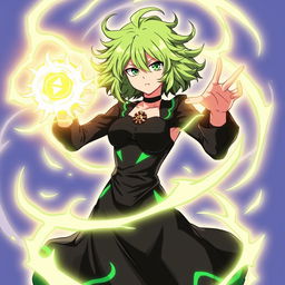 Create an image of Tatsumaki, also known as Tornado of Terror, from the One Punch Man series