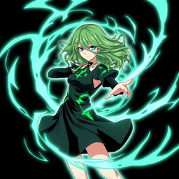 Create an image of Tatsumaki, also known as Tornado of Terror, from the One Punch Man series