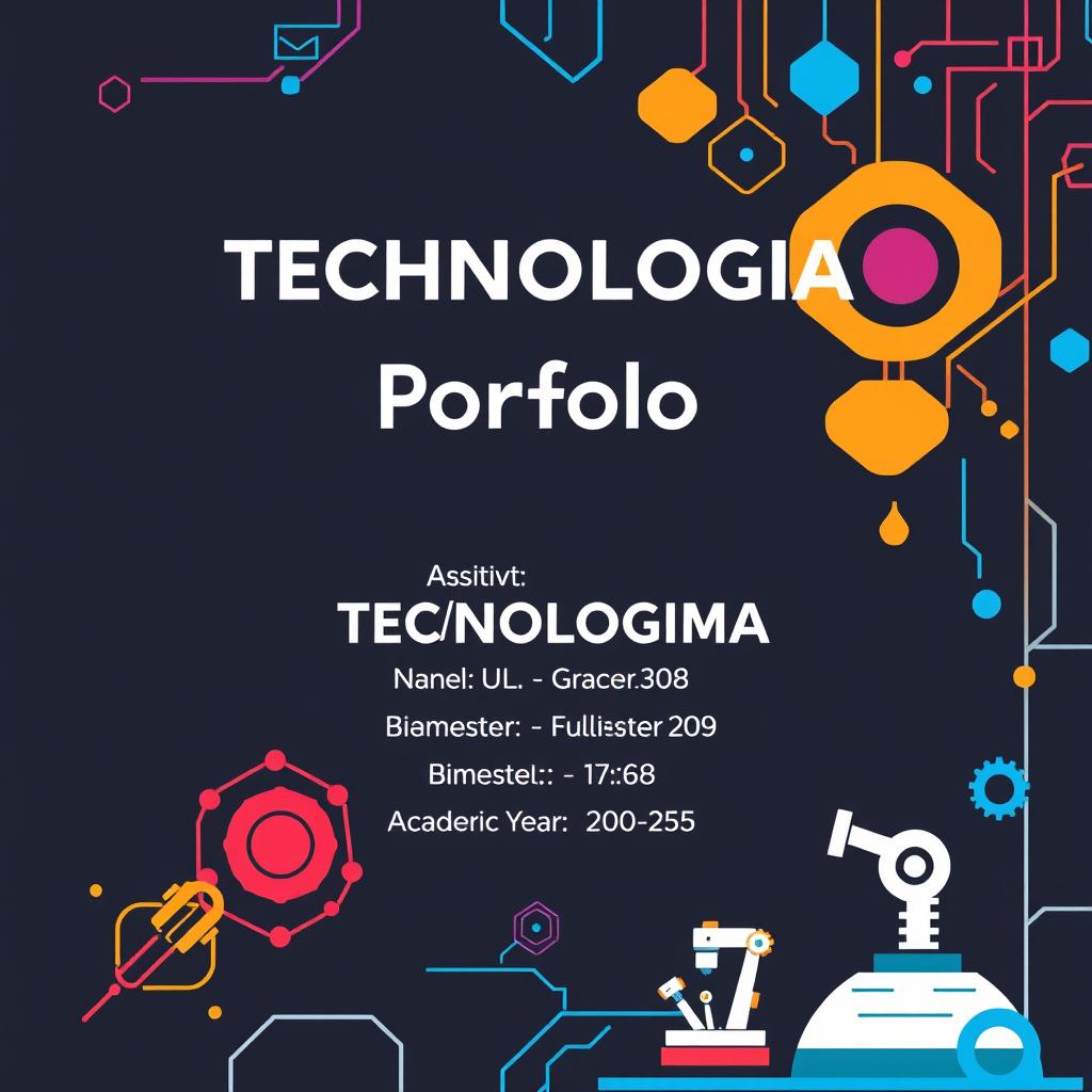 Create a portfolio cover for a technology class