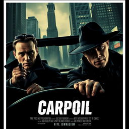 Create a movie poster for a film called 'Carpool' about detectives in New York City