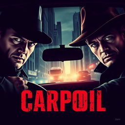 Create a movie poster for a film called 'Carpool' about detectives in New York City