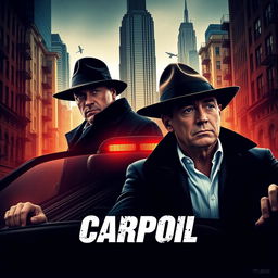 Create a movie poster for a film called 'Carpool' about detectives in New York City