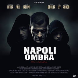 Create a movie poster for a film called 'Napoli Ombra' about Mafia bosses