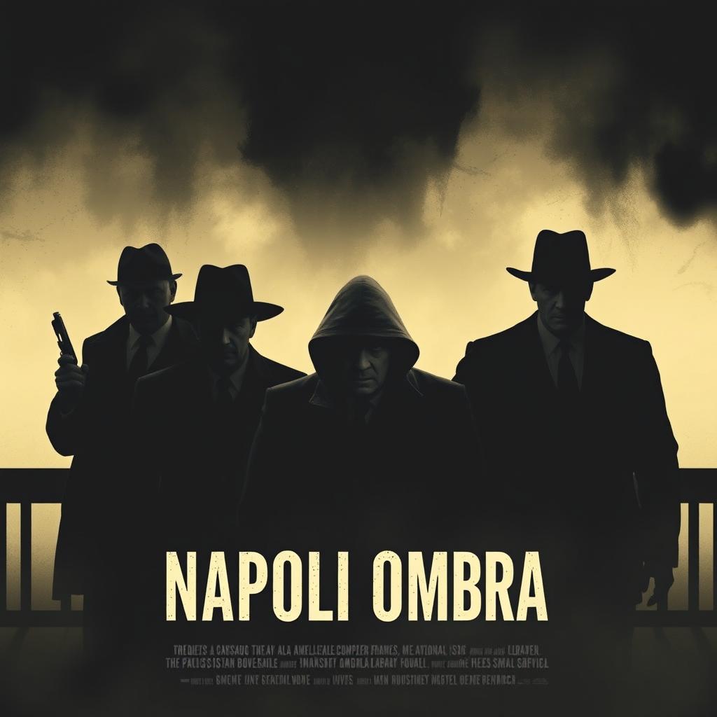 Create a movie poster for a film called 'Napoli Ombra' about Mafia bosses