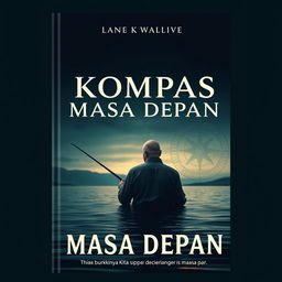 Create a book cover with the main title: 'Kompas Masa Depan' and the subtitle: 'Baik buruknya Kita sekarang akan ditanggung oleh anak cucu dan generasi penerus kita di masa depan