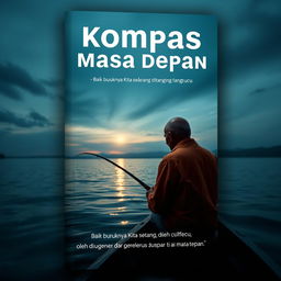 Create a book cover with the main title: 'Kompas Masa Depan' and the subtitle: 'Baik buruknya Kita sekarang akan ditanggung oleh anak cucu dan generasi penerus kita di masa depan