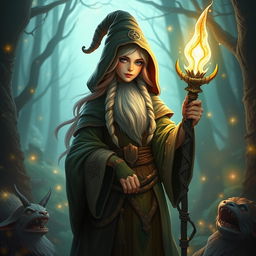 Create an image of a gnome sorceress