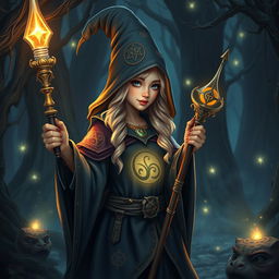 Create an image of a gnome sorceress