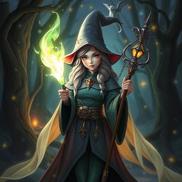 Create an image of a gnome sorceress