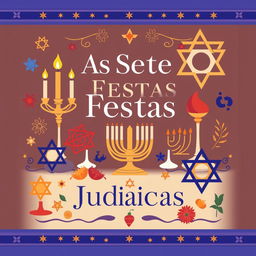 Create a book cover for the title 'As Sete Festas Judaicas'