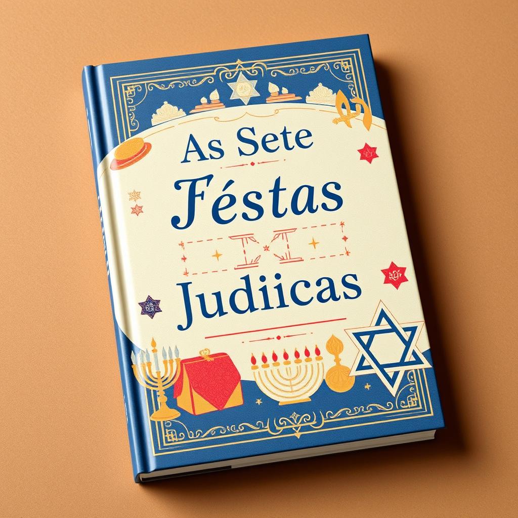 Create a book cover for the title 'As Sete Festas Judaicas'