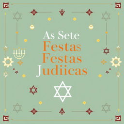 Create a book cover for the title 'As Sete Festas Judaicas'