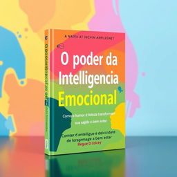 Create a book cover titled 'O poder da Inteligência Emocional' with the subtitle 'Como o humor e felicidade transformam sua saúde e bem estar'