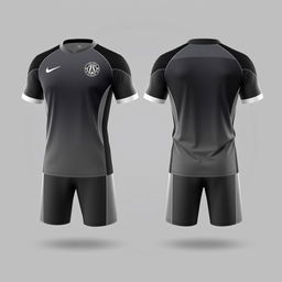 Create a volleyball jersey with a gradient design from grey to black