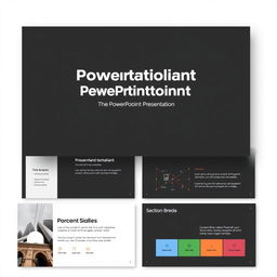 Create a clean and professional PowerPoint presentation template with a modern design