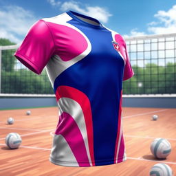 A detailed image featuring a volleyball jersey