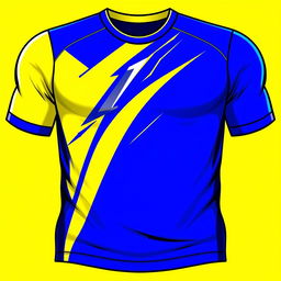 A vibrant and dynamic volleyball jersey design featuring a striking lightning bolt motif