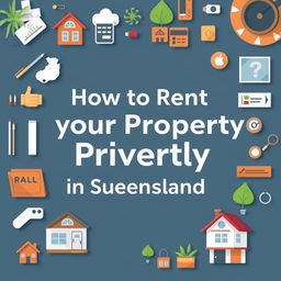 Create an image for a comprehensive guide on 'How to Rent your Property Privately in Queensland'