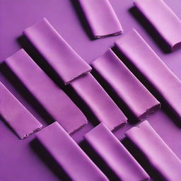 A detailed image of thin, rectangular purple crackers