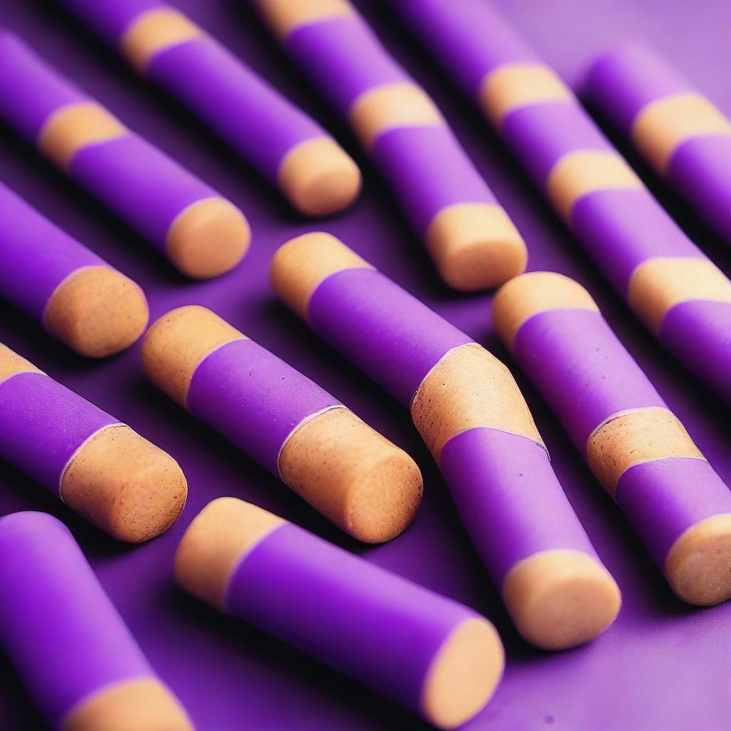 A detailed image of purple crackers