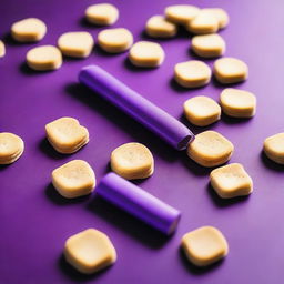 A detailed image of purple crackers