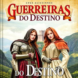 Uma capa de livro medieval com duas mulheres no centro de costas