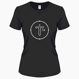 A stylish t-shirt design featuring a simple but elegant graphic or logo