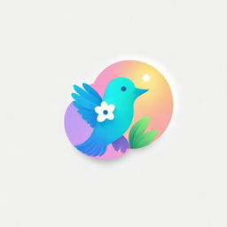 A vibrant logo reflecting the beauty of life and flowers, filled with luminous and lively colors symbolizing captivating moments of life, specifically designed for a Telegram channel.