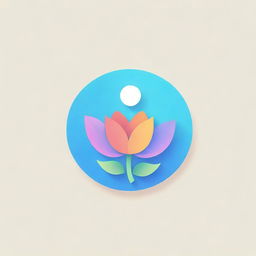 A vibrant logo reflecting the beauty of life and flowers, filled with luminous and lively colors symbolizing captivating moments of life, specifically designed for a Telegram channel.