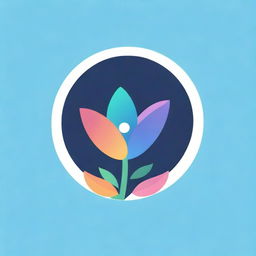 A vibrant logo reflecting the beauty of life and flowers, filled with luminous and lively colors symbolizing captivating moments of life, specifically designed for a Telegram channel.