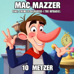 An animated Disney movie poster meme featuring a character named Mac Mazzer