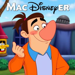 An animated Disney movie poster meme featuring a character named Mac Mazzer