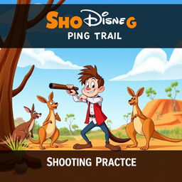 An animated Disney movie poster meme titled 'Shooting Practice'