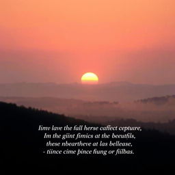 Create a serene image of a sunrise with an overlay of a Bible verse