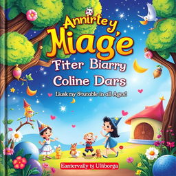 A vibrant and colorful animated cover featuring a whimsical scene with charming characters and a magical setting