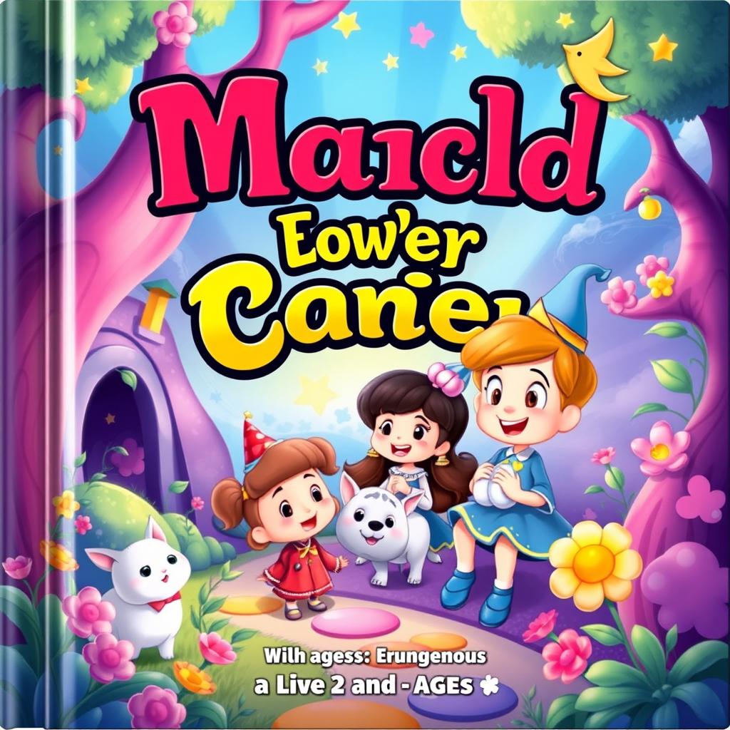 A vibrant and colorful animated cover featuring a whimsical scene with charming characters and a magical setting