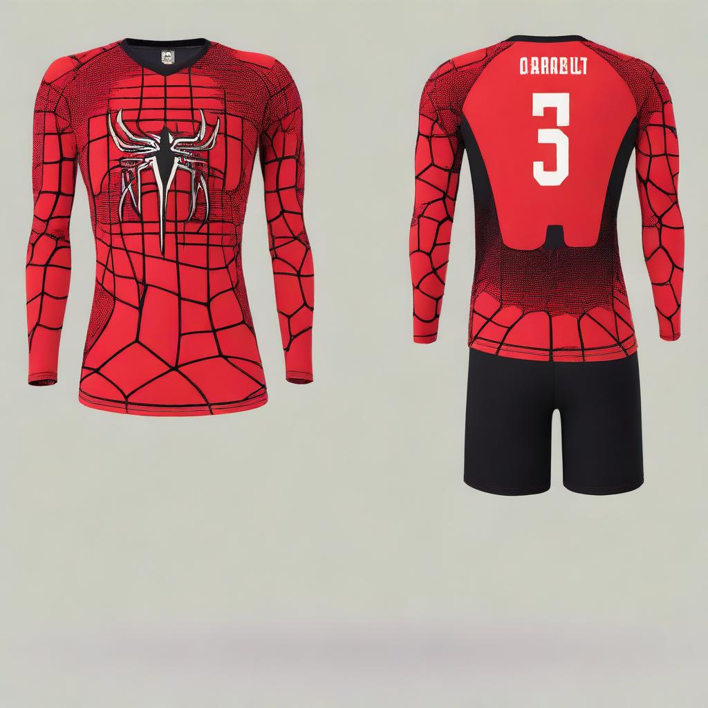 A volleyball jersey with a 'Red Spider' theme