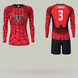 A volleyball jersey with a 'Red Spider' theme