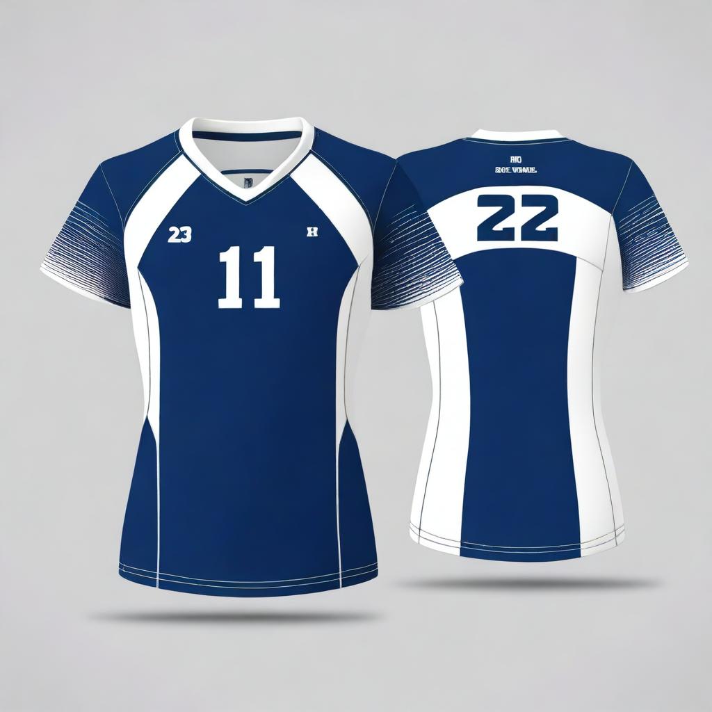 An elegant volleyball jersey design