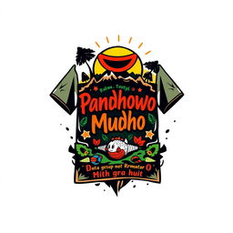 Create a t-shirt design for the youth organization 'Pandhowo Mudho' of Dusun Oro-oro Watu