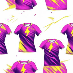 A volleyball jersey with a lightning bolt pattern design