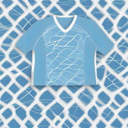 A volleyball jersey with a net pattern design