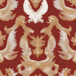 A volleyball jersey with a Garuda pattern design