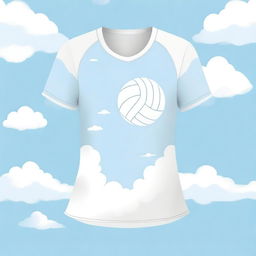 A volleyball jersey with a cloud motif design