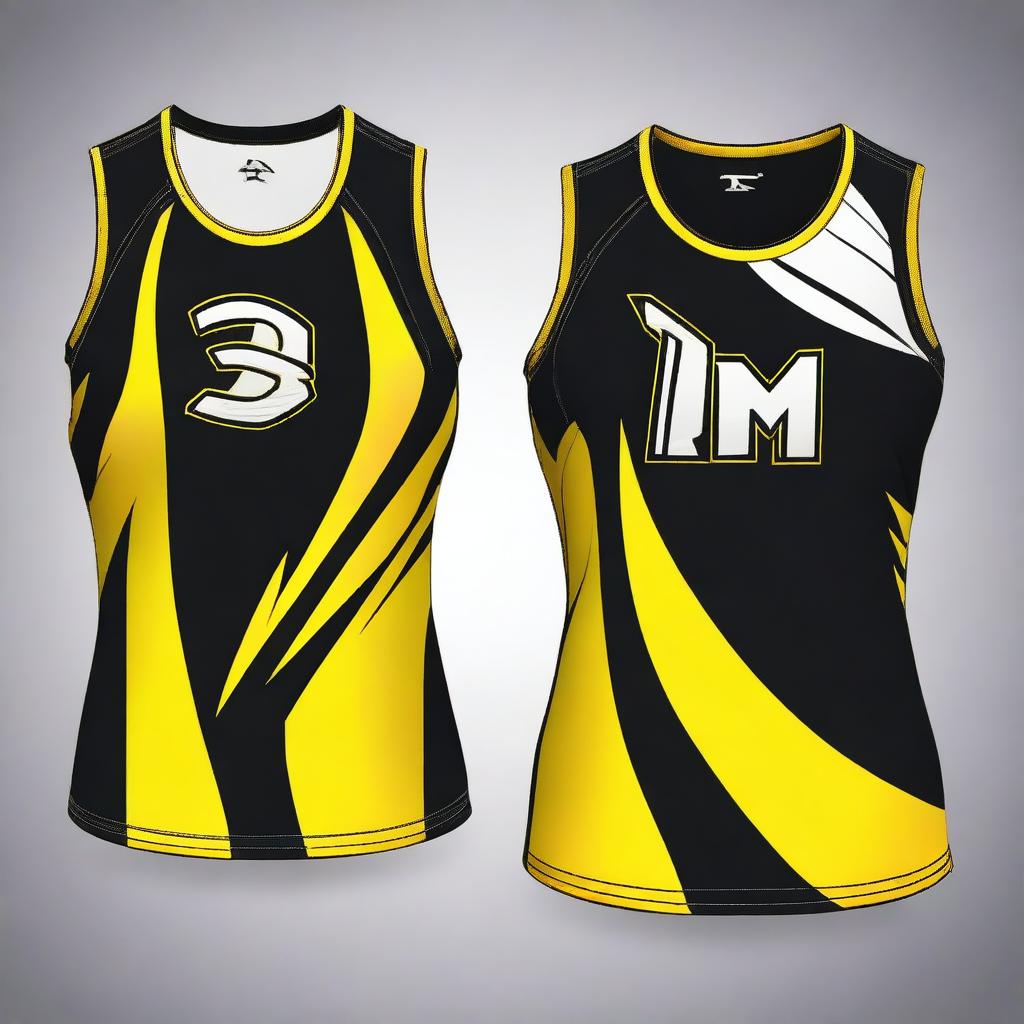 A volleyball jersey design featuring a claw motif