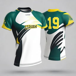 A volleyball jersey design featuring a claw motif