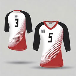 A volleyball jersey design featuring a claw motif