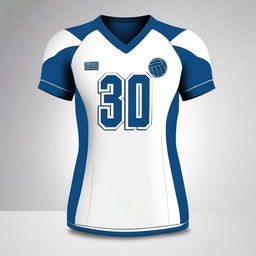 A volleyball jersey design featuring a natural blue color scheme with a claw motif